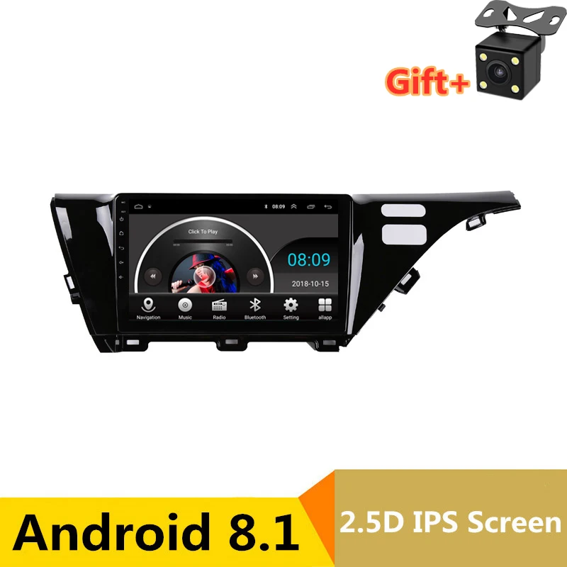 10 дюймов 2.5D IPS Android 8 1 автомобильный DVD мультимедийный плеер GPS для Toyota camry 2017 2018