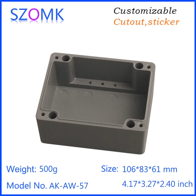 szomk IP66 die cast aluminum waterproof enclosure for electronics aluminum case waterproof equipment junction box  (8)