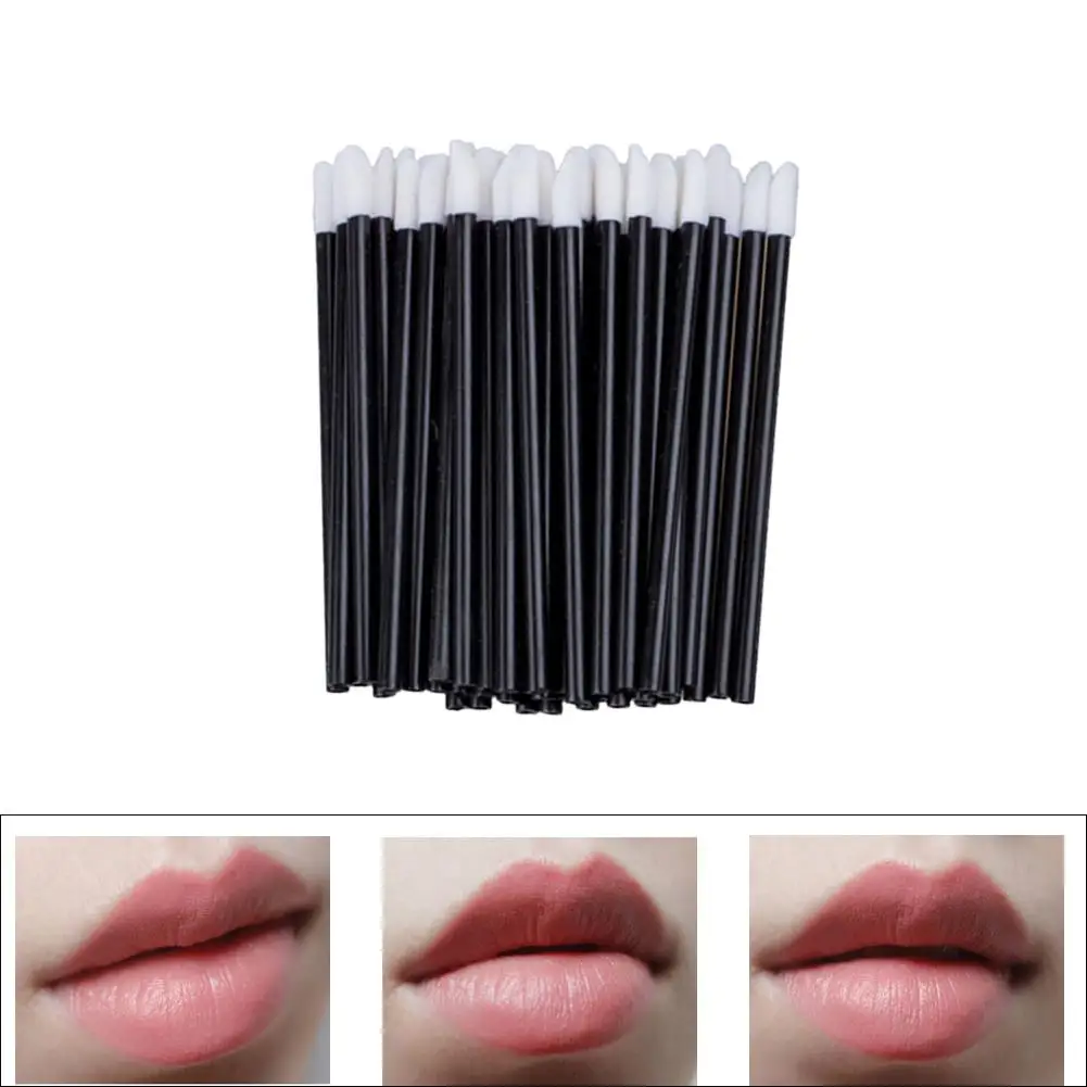 100Pcs/Set Disposable Lip Brushes Soft Make Up Brush For Lipstick Lip