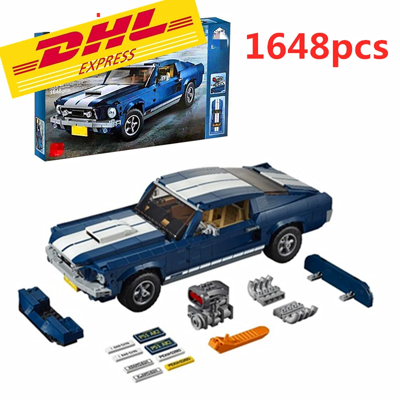 

New legoings Technic Classic 1967 Mustang GT Car Building Blocks Kit Bricks Sets Model Toys Compatible Legoings