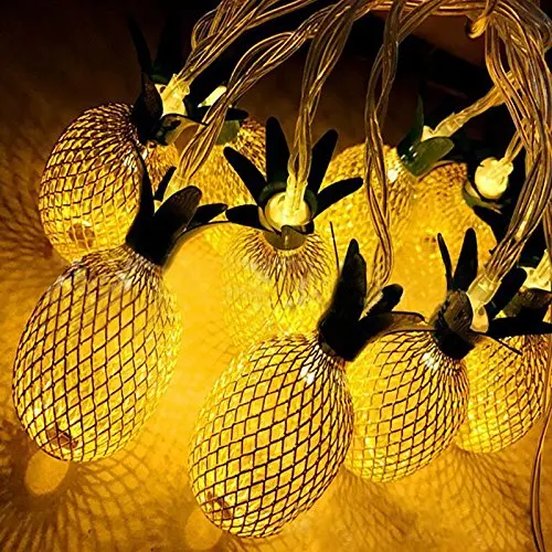 

Indoor Pineapple Shaped String Light Battery Powered 50 LED Fairy String Lighting for Home Wedding Party Bedroom Bi