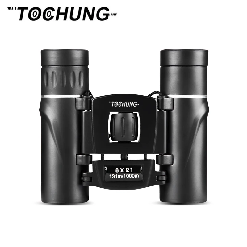 Tochung 8x21 компактный зум бинокль Long Range 3000 м складной HD мощный мини телескоп BaK4