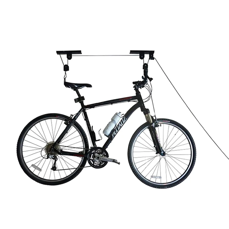 Us 30 82 25 Off 45lb Capacity Bicycle Lift Ceiling Mounted Hoist Storage Garage Bike Hanger Save Space Roof Ceiling Pulley Rack Wall Monted In
