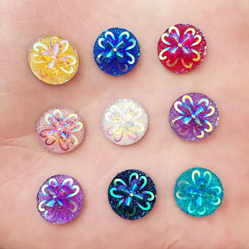 

DIY craft 150PCS 12mm AB round Resin Rhinestone Flatback Scrapbooking for phone/wedding D78A*5
