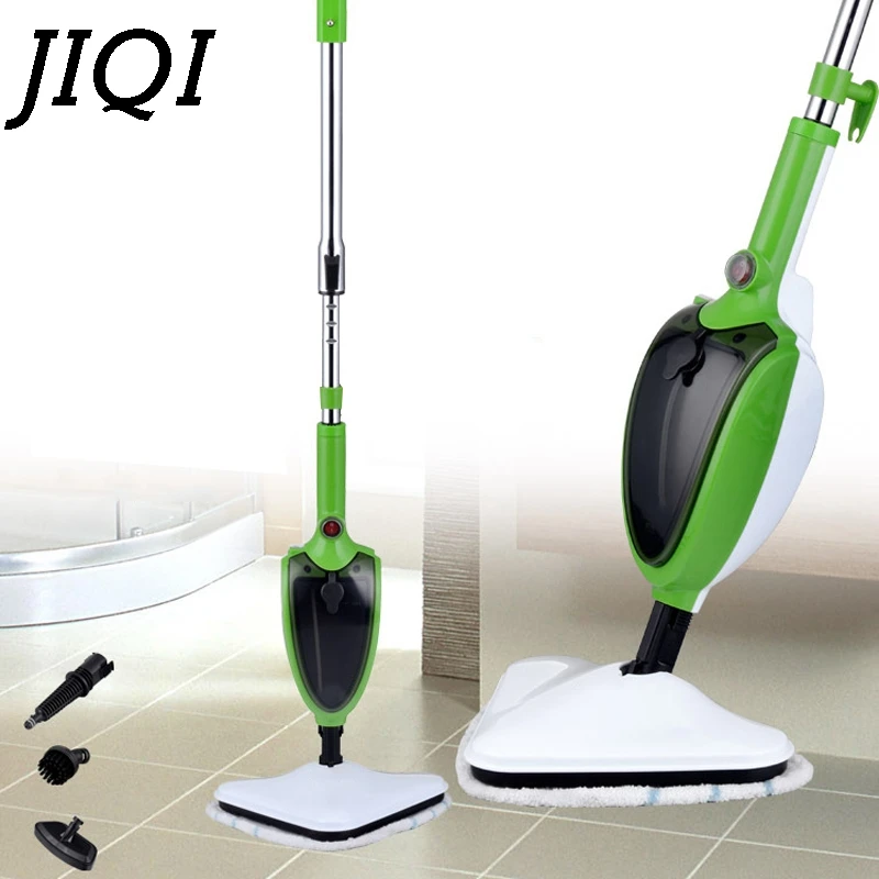 Ceny JIQI 1200W wielofunkcyjny mop parowy sterylizacja W wysokiej temperaturze gospodarstwa domowego roztocza odkurzacz parowy 220V ue wtyczka