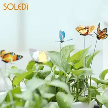 Бабочка садовый декор лужайка украшение цвет случайный 15 шт реалистичные творческие красивые 3D садовое искусство украшения пастбища