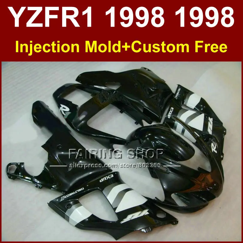 Детали для ремонта кузова EXUP Обтекатели YAMAHA YZF R1 YZF1000 98 99 черные на заказ 1998 1999 + 7