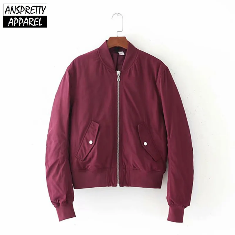 Anspretty Apparel 2018 autumn winter bomber jacket women