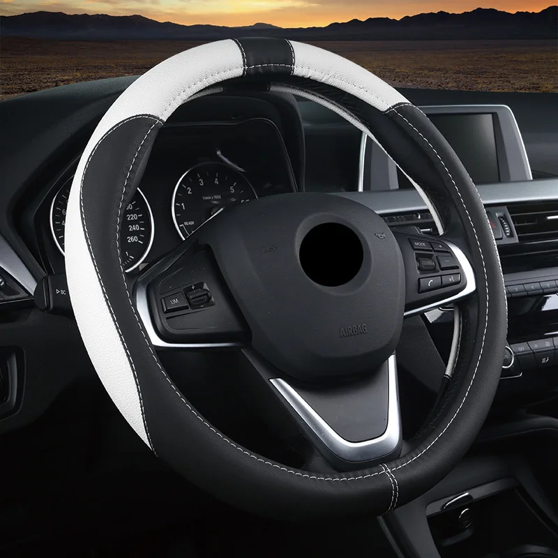 

Micro Fiber Leather Universal Car Steering wheel Cover 38cm 36cm 40 cm custom Auto Steering Wheel Covers Automotive wheel cover