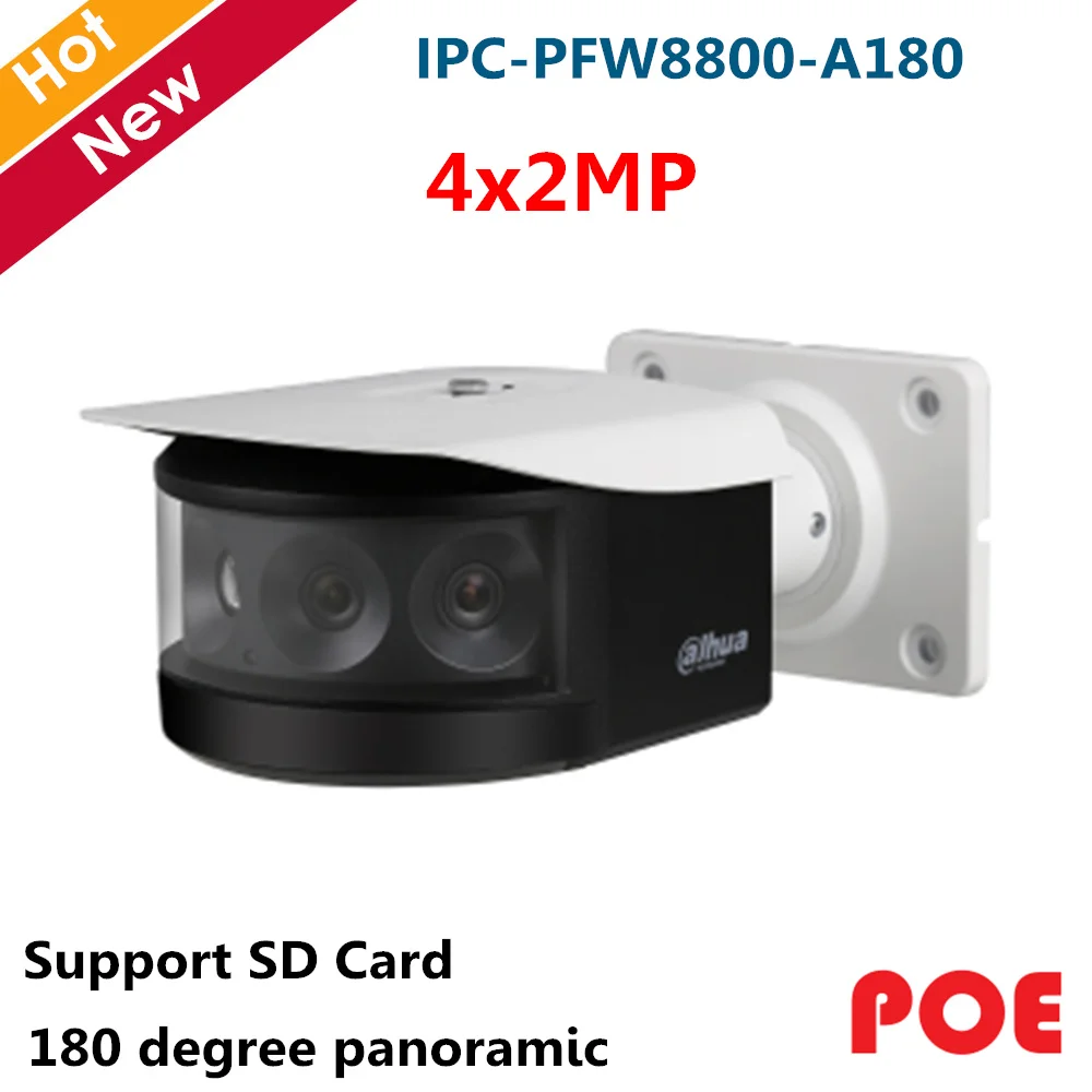 Dahua POE 180 degree Panoramic IR Bullet Network Camera IPC-PFW8800-A180 4x2MP Multi-Sensor Smart detection Security Camera
