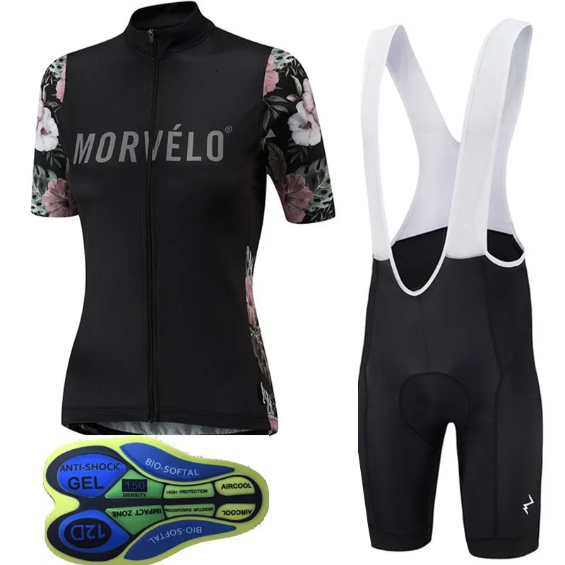 2019 summer women cycling jersey short sleeves breathable clothing bicycle sportswear Morvelo bike clothes ropa ciclismo A4