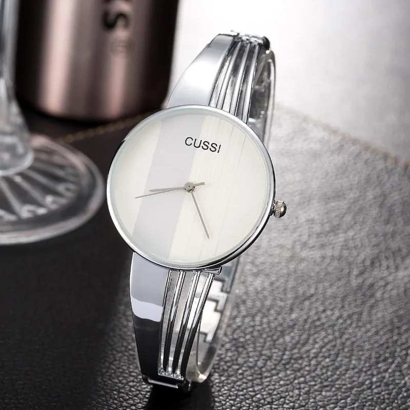 

New style Women's bracelet watch alloy spacious electroplated simple watch