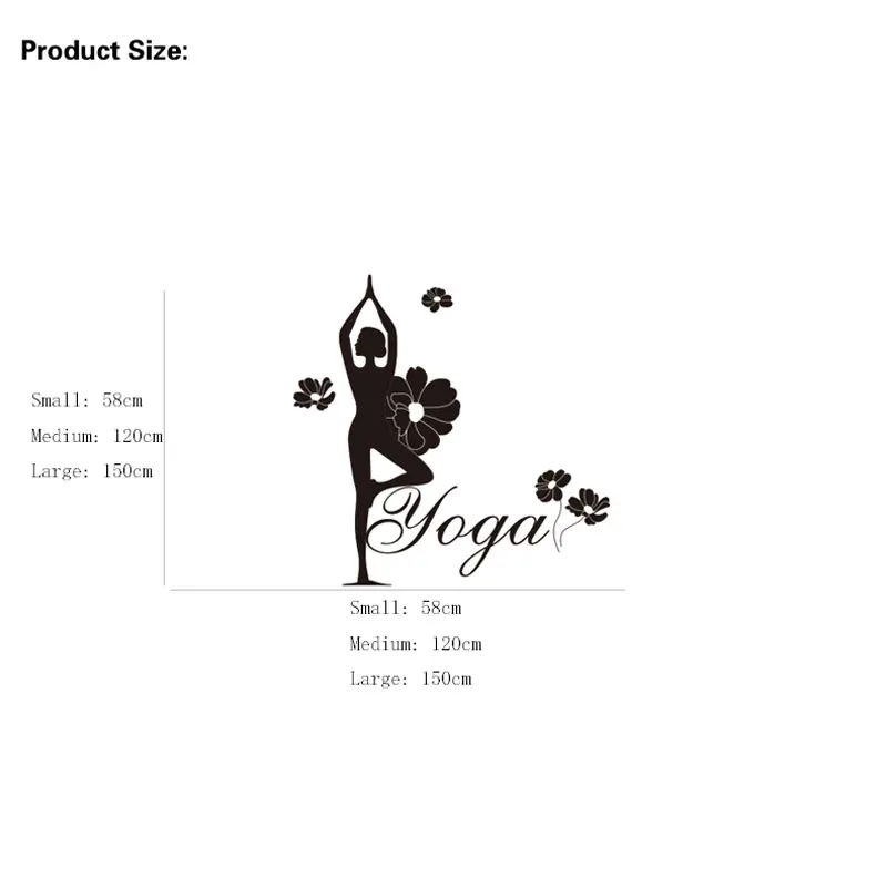 Виниловые наклейки на стену для девочек занятий йогой танцами в классе