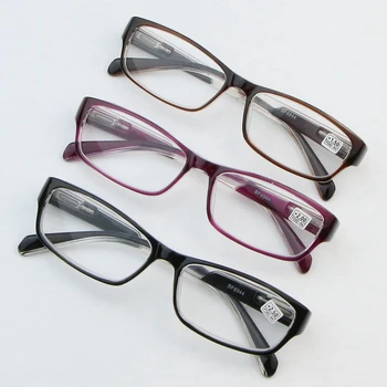 

DRDAR Men Reading mirror 8944 black Square Frame Reading Glasses Women's Anti-fatigue Eyewear Stainless Steel Spring Hinges