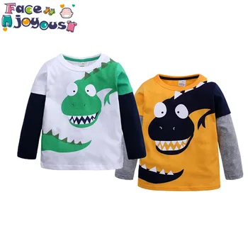

2020 Kids Tshirt Baby Boy Girls Clothes Cotton Children T-shirts For Toddler Boys Cartoon Print Long Sleeve Tops Girls T Shirts