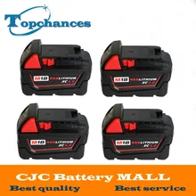 4x High quality New18V 4.0Li-Ion 4000mAh Replacement Power Tool Battery for Milwaukee M18 XC 48-11-1815 M18B2 M18B4 M18BX Li18