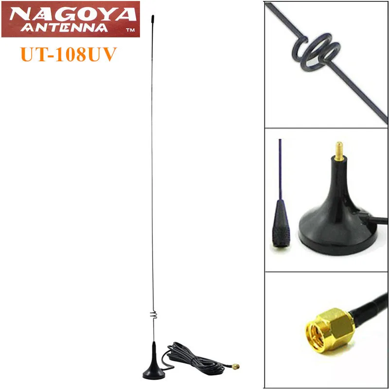 

Nagoya UT-108UV SMA-M 144/430MHz Dual Band Antenna for Yaesu Vertex VX-1R VX-2R VX6R VX-8DR BaoFeng UV-3R TYT TH-UV8000D KG-UV9D