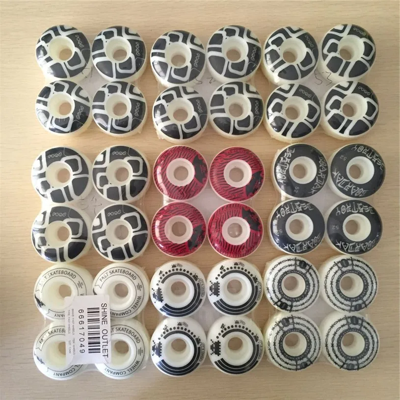 4pcs/Set Pro Skate wheels with multi Graphics Skateboard Wheels 51/52