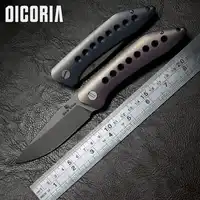 DICORIA XL APEX Hunting Flipper folding knife S35VN blade Titanium Handle Camping hunting Outdoor Survival knives EDC tools