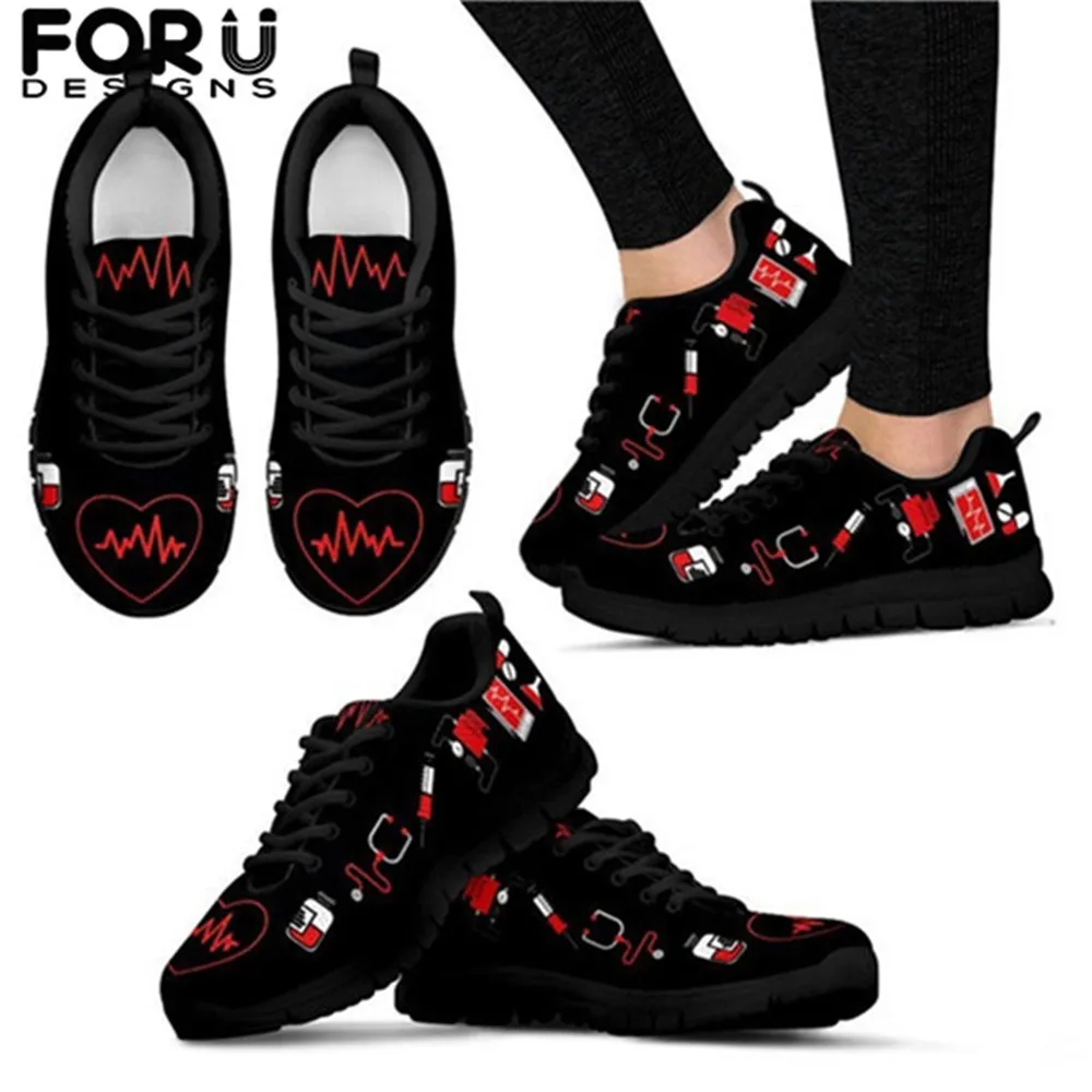 FORUDESIGNS/Женская обувь Обувь для медсестры Сетки удобная без каблука медсестра