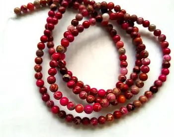 

4\6\8\10\12mm Sea Sediment Imperial Jasper Gemstone Round Disco hot red green dark blue oranger loose beads 16inch Full strand
