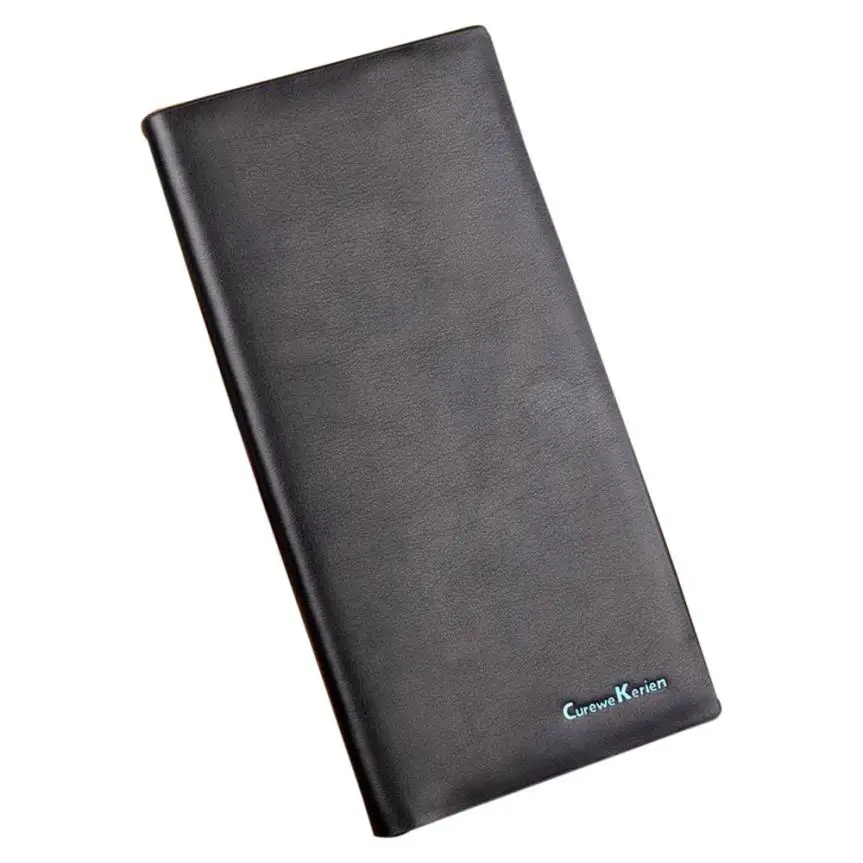

Curewe Kerien Men Wallet Long Purse Leather Card Cash Receipt Holder Organizer Bifold Wallets