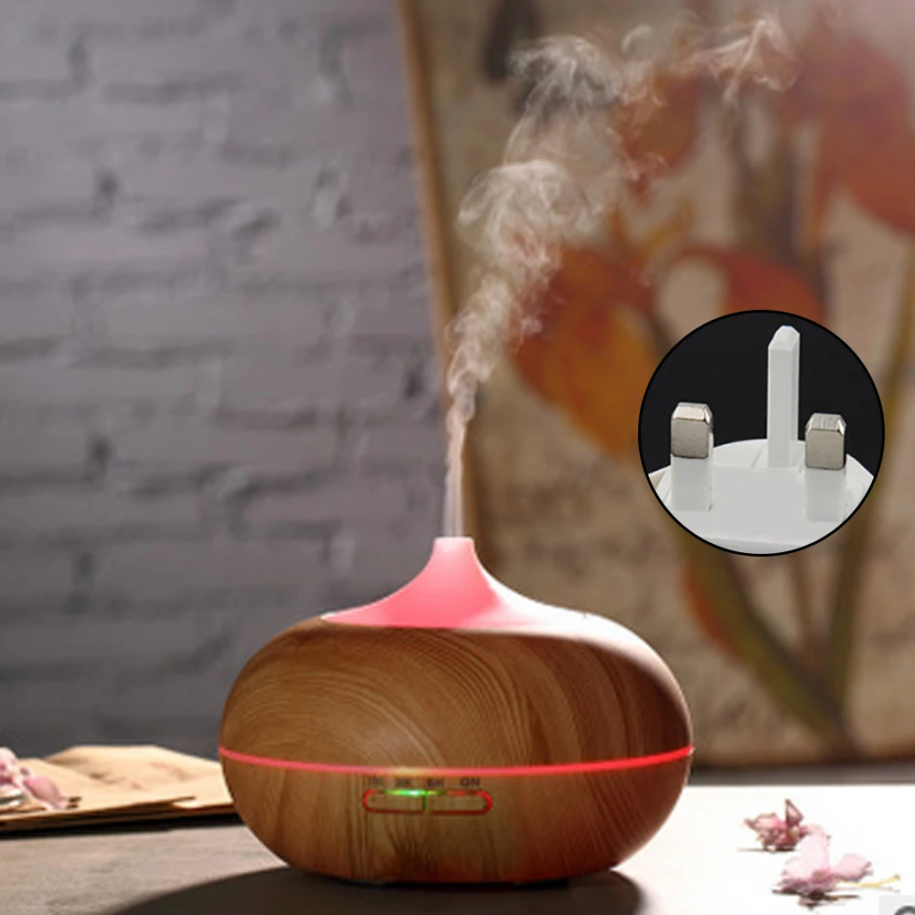 

300ml Aroma Air Humidifier wood grain with LED lights Essential Oil Diffuser Aromatherapy Electric Mist Maker for Home