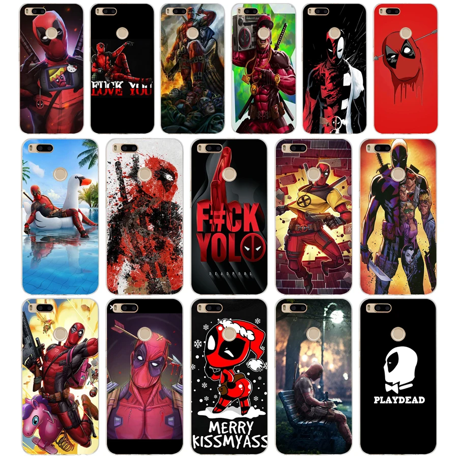 

89WE Cool Marvel Hero Deadpool Soft Silicone Tpu Cover phone Case for xiaomi redmi 4A 4X note 4 4x mi A1 A2 lite