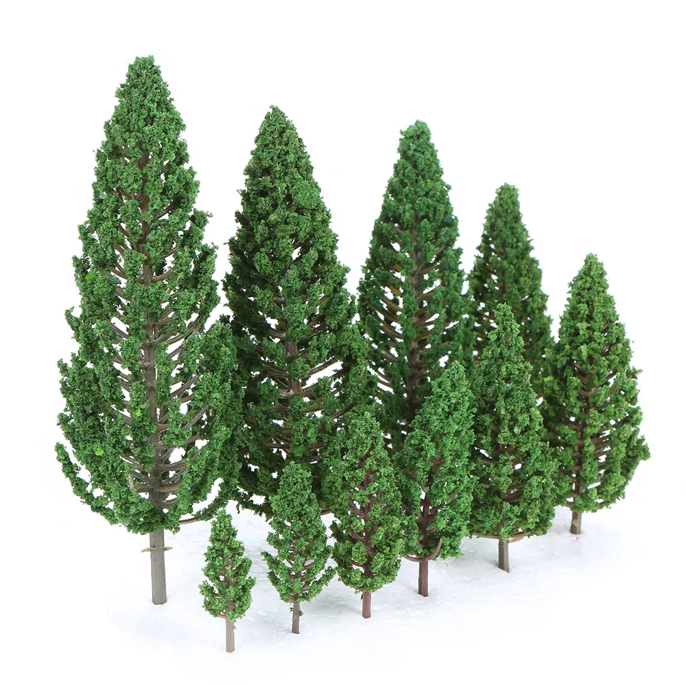 30PCS Ho Scale Plastic Miniature Model Trees For Building Trains Railroad Layout Scenery Landscape Accessories toys wooden ship model kits