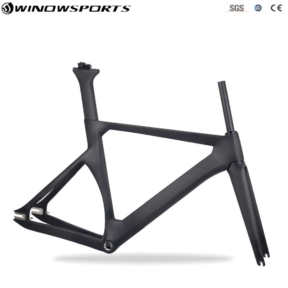 Excellent 2018 new full carbon track frame road frames fixed gear bike frameset with fork seatpost carbon bicycle frame 9