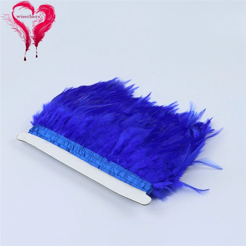 7 blue rooster saddle feather trims 2