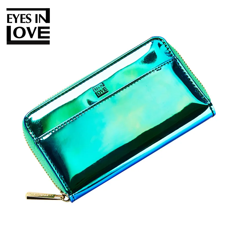 EYESINLOVE Новинка 2018 лазерный голографический кошелек Женский Дамский клатч женские
