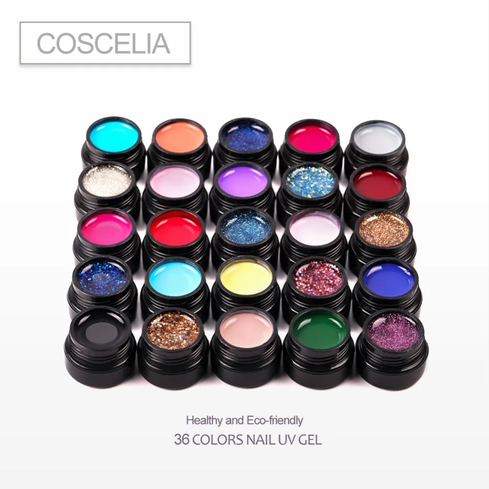 

COSCELIA High Quality 36 Colors UV Gel 5ML Gel Varnish Uv Gel Nail Polish Professional Semi Dpermanent Varnish Uv Gel Paint