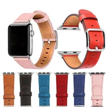 leather strap for apple watch 42mm belt 38mm watchband Classic bracelet for iwatch 1/2/3 series vogue leather Wriststrap