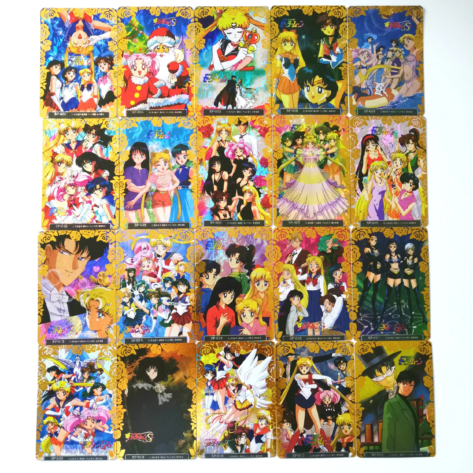 

20pcs Sailor Moon Third Pop-up Bronzing Border Toys Hobbies Hobby Collectibles Game Collection Anime Cards