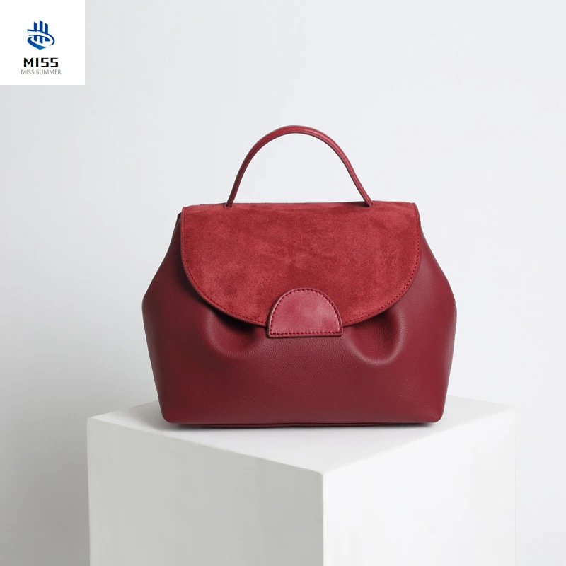 2019 Retro design handbag 100% genuine leather Lady bag female First layer Cowhide Commuting Shoulder Messenger Bag Doctor bag