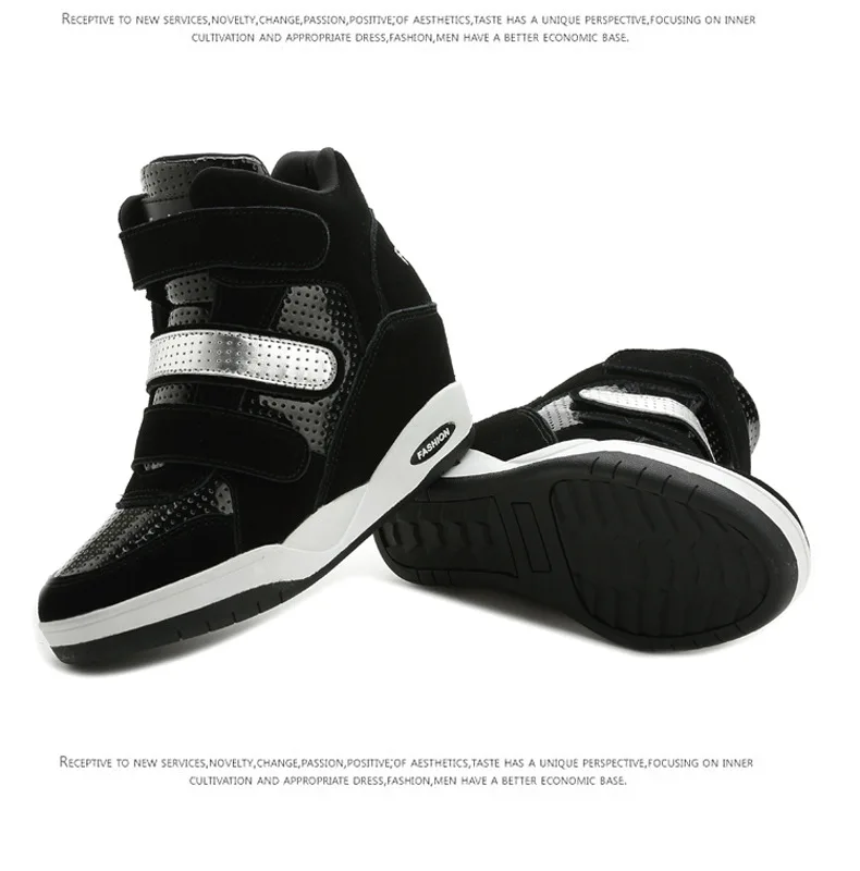 Женская обувь на высокой платформе; кроссовки; обувь для бега, увеличивающая рост; кроссовки на толстой подошве; Женская прогулочная обувь с блестками; zapatillas