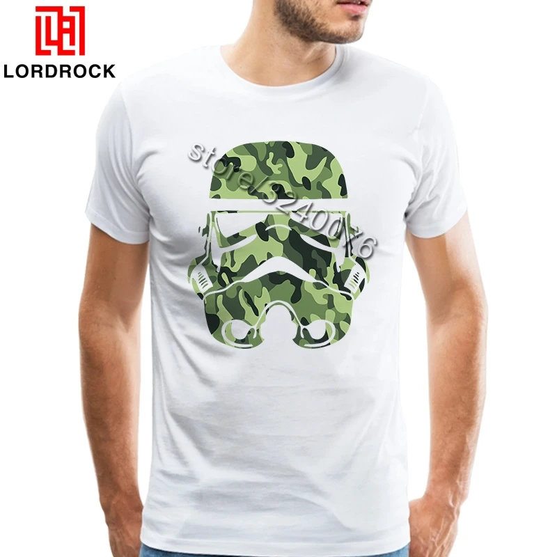 

Male Tropical Stormtrooper Tee Shirts Camouflage Star Wars Tshirt Adult Tops High Quality Clothing Camisetas