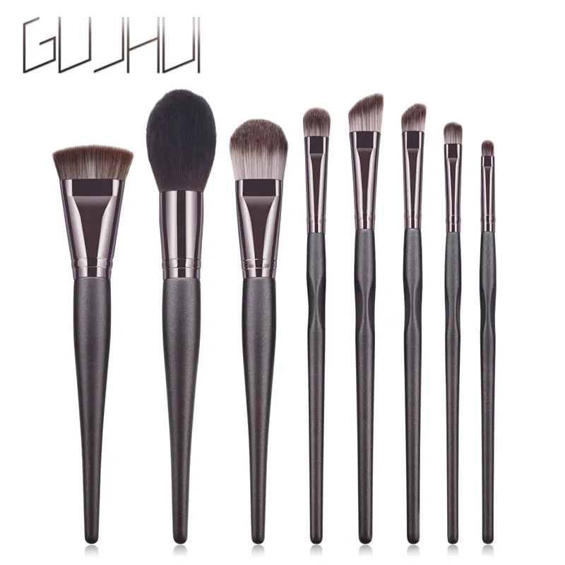

8 Pcs/Set New Makeup EyeShadow Applicator Brushes Blending Eyelash Eyebrow for Make Up Portable Eye Brush Set Nylon Fiber Wooden