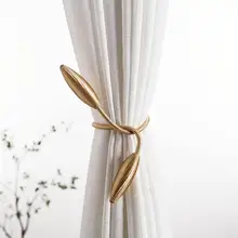 Metal Leaves Curtain Tie Backs Modern Curtain Strap Rope For Bedroom Living Room Curtain Tiebacks Home Decorative Accessories