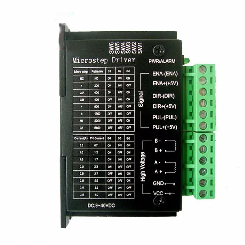 NEW TB6600 Stepper Motor Driver Controller 4A 9~42V TTL 16 Micro-Step CNC 1 Axis for 42/57/86 Stepper Motor Controller