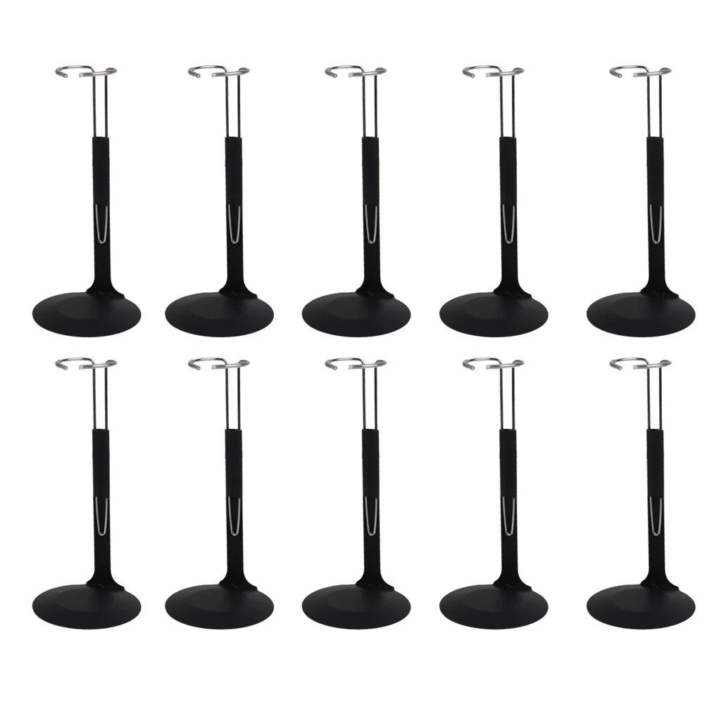 10Pcs 1/6 Display Stand Base for 12'' Soliders Action Figures Dolls 3.9-5.5''