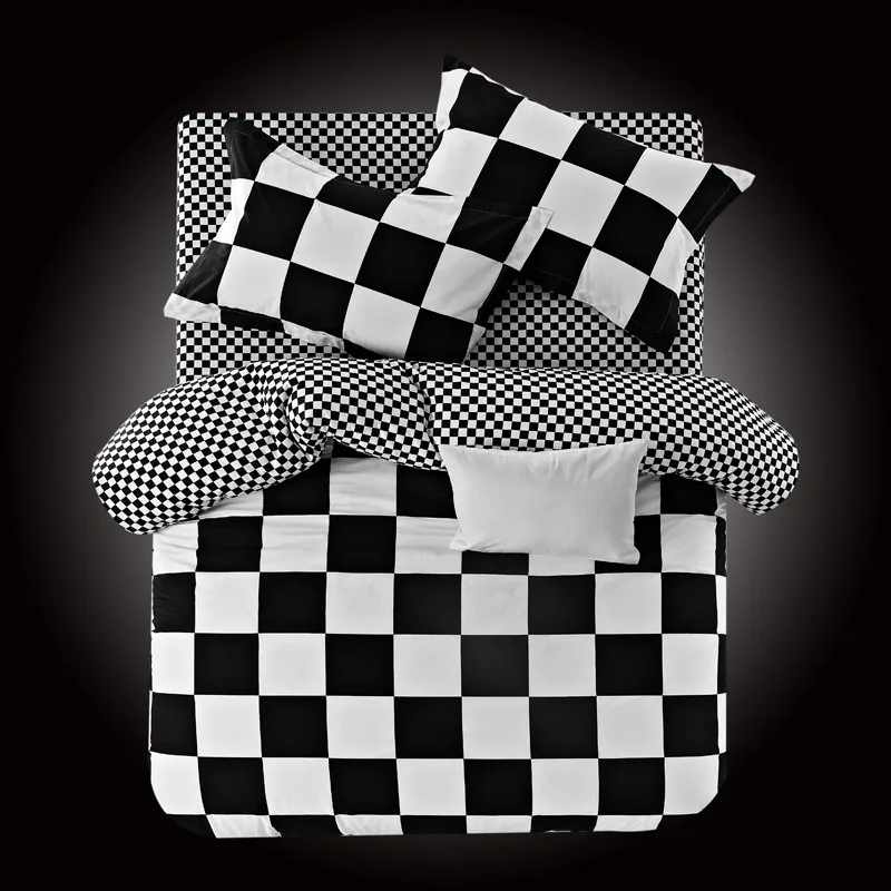 Постельное Белье Белое В Клетку Купить