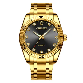 

Fashion Chenxi Top Brand Golden Full Stainless Steel Watch Mens Luxury Brand Sport Clock Relogio Masculino Wristwatch Reloje