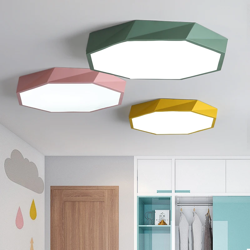 

Personality Ceiling Lights Macaron five color Indoor Lighting Ceiling Lamp Fixture For Living Room Bedroom only height 6cm