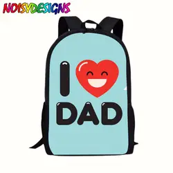 NOISYDESIGNS/модный школьный рюкзак с надписью «Love DAD» для подростков, девочек и мальчиков, большой рюкзак Mochila Feminina