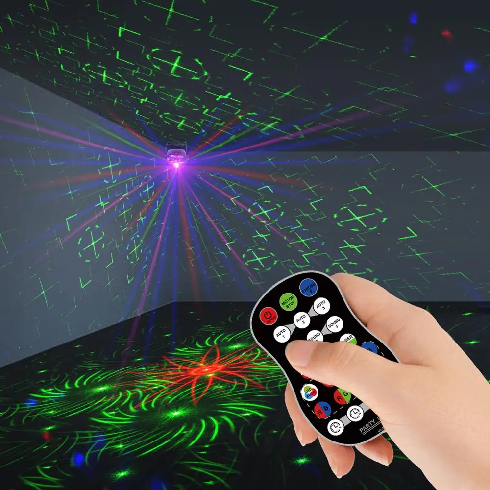 Новый 60 узоров RGB светодиодный лазерный светильник для рождества дискотеки