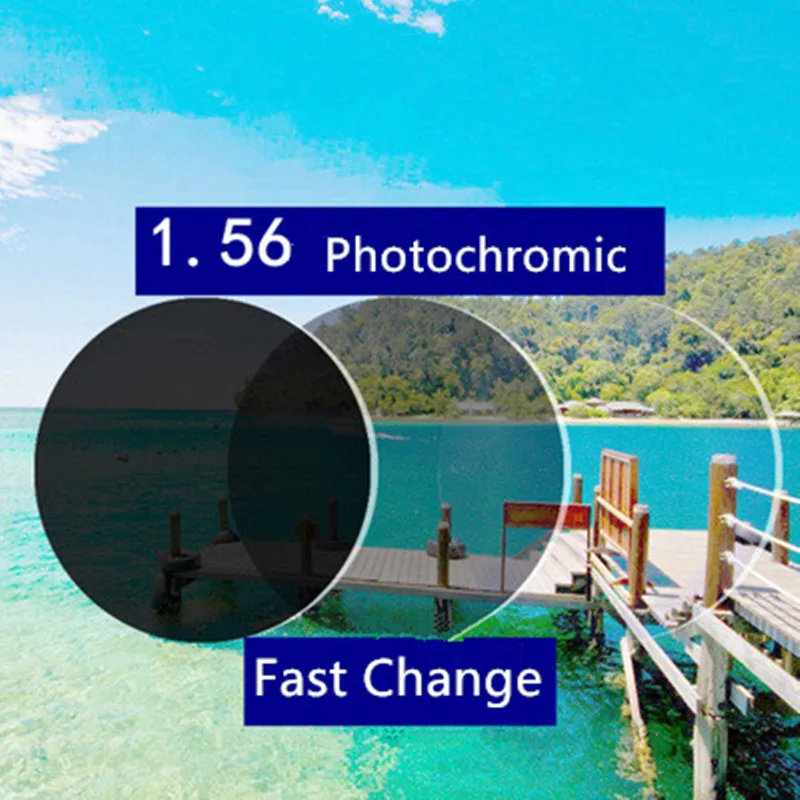 

quality HMC 1.56 fast change myopia photochromic glasses lenses cr39 photogray or photobrown changable optical lenses