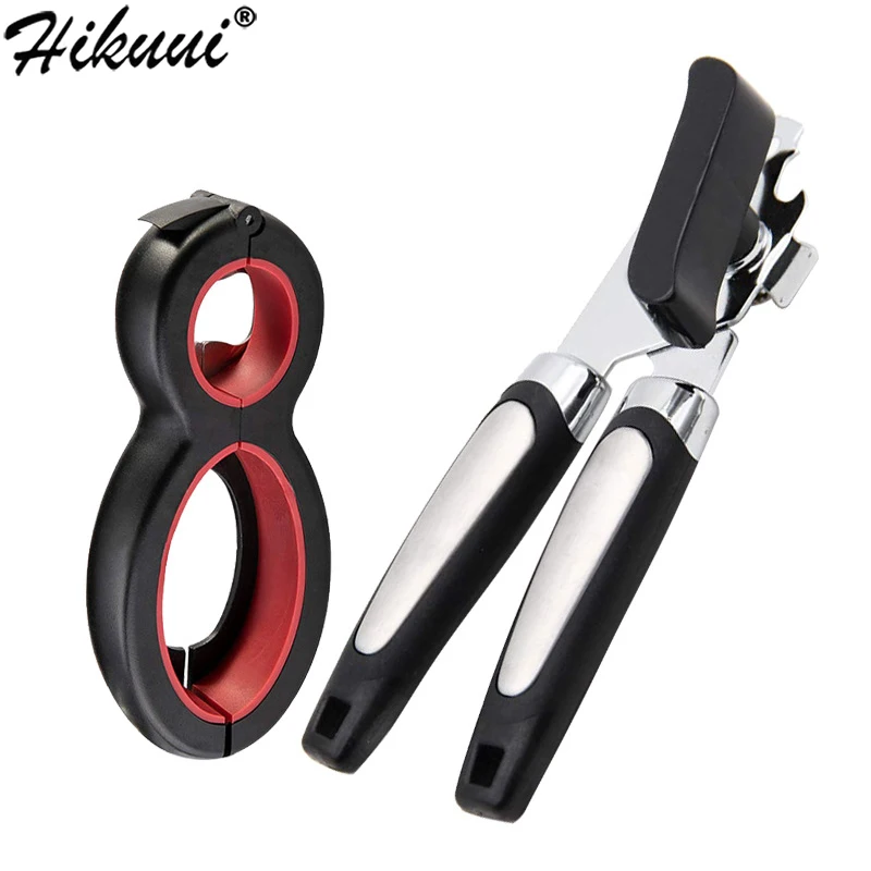 

Can Opener Sets Manual Kitchen Jar Tin Opener Smooth Edge For Cans Lid Kitchen Tool Stainless Steel Multifunction Bottle Opener