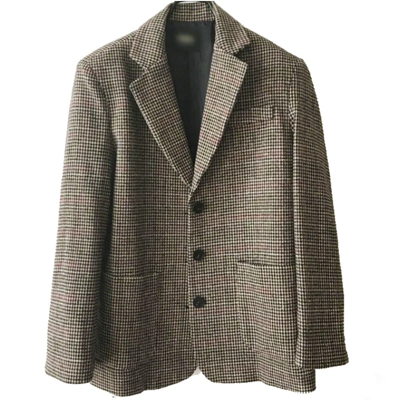 2019 Spring autumn vintage notched single breasted small